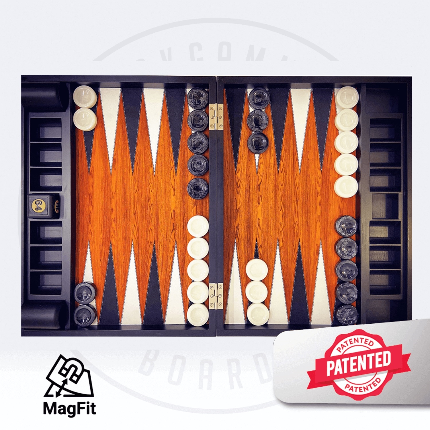 31x8mm Mühle Backgammon Damestein natur 