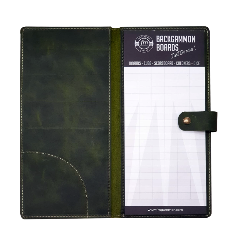 Leather Notepad - Green