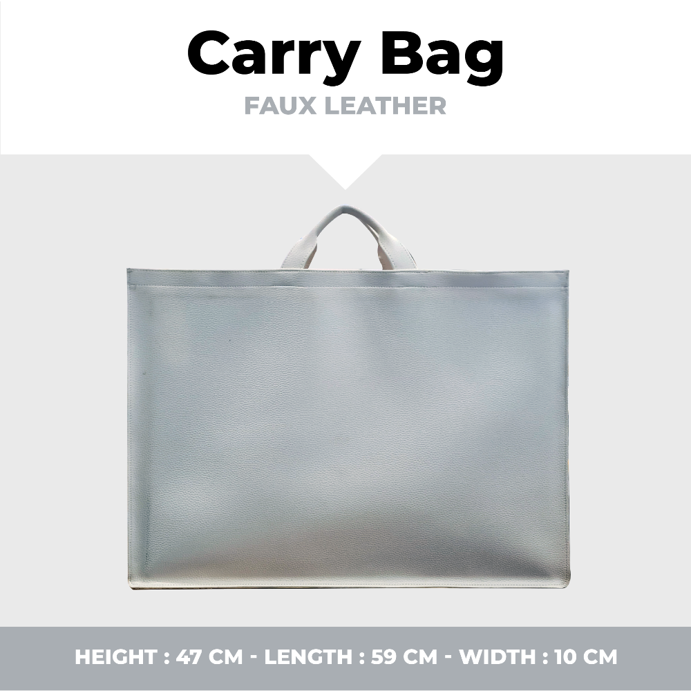 Leather Carry Bag - White