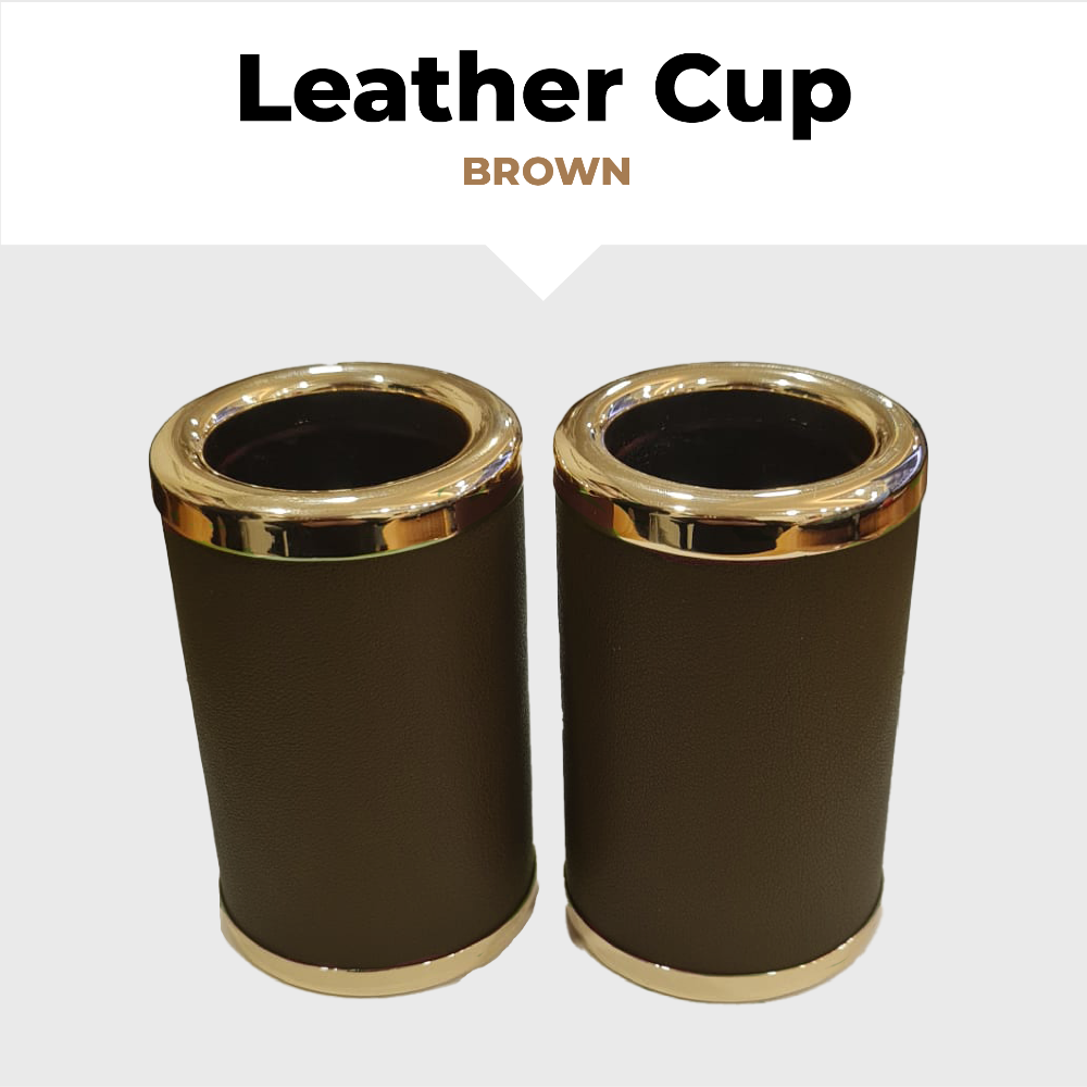 LEATHER CUPS - Brown