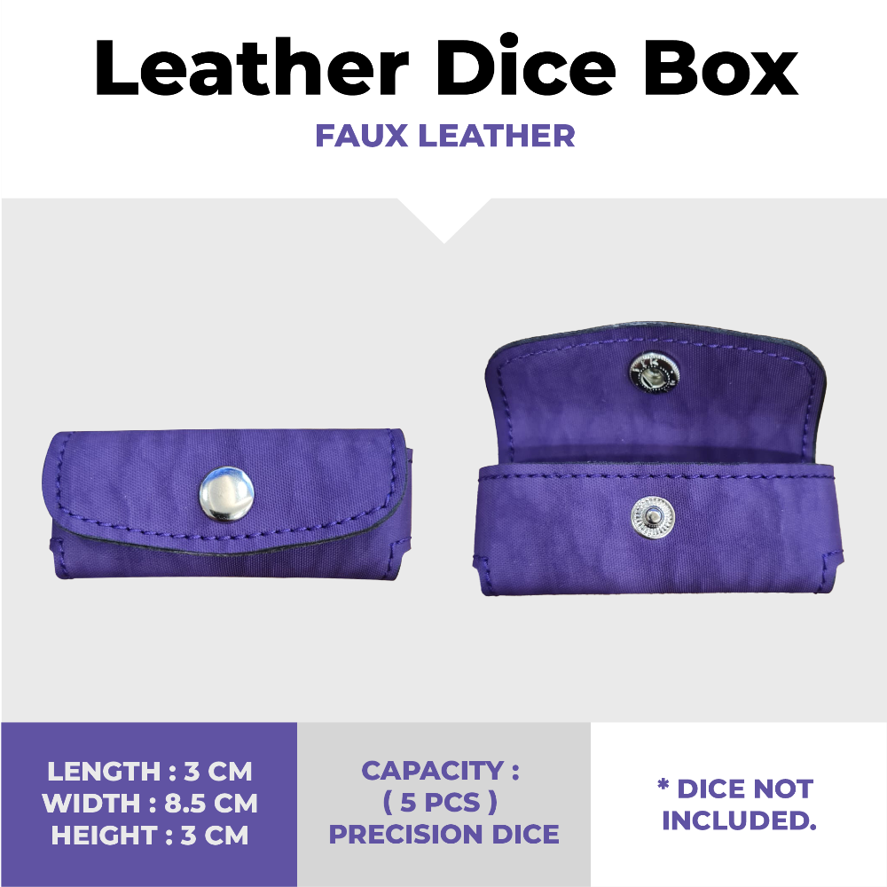 Leather Dice Box - Purple