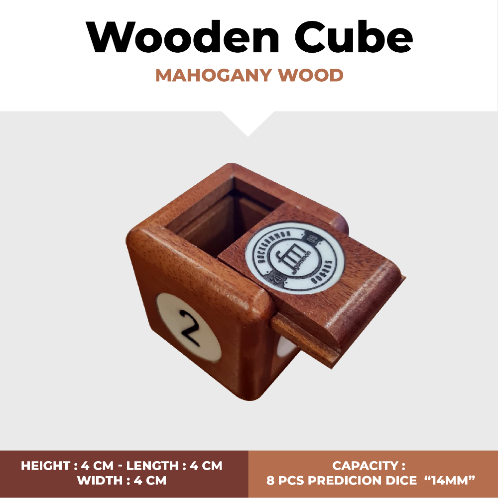 Wooden Cube - Mahogany Wood