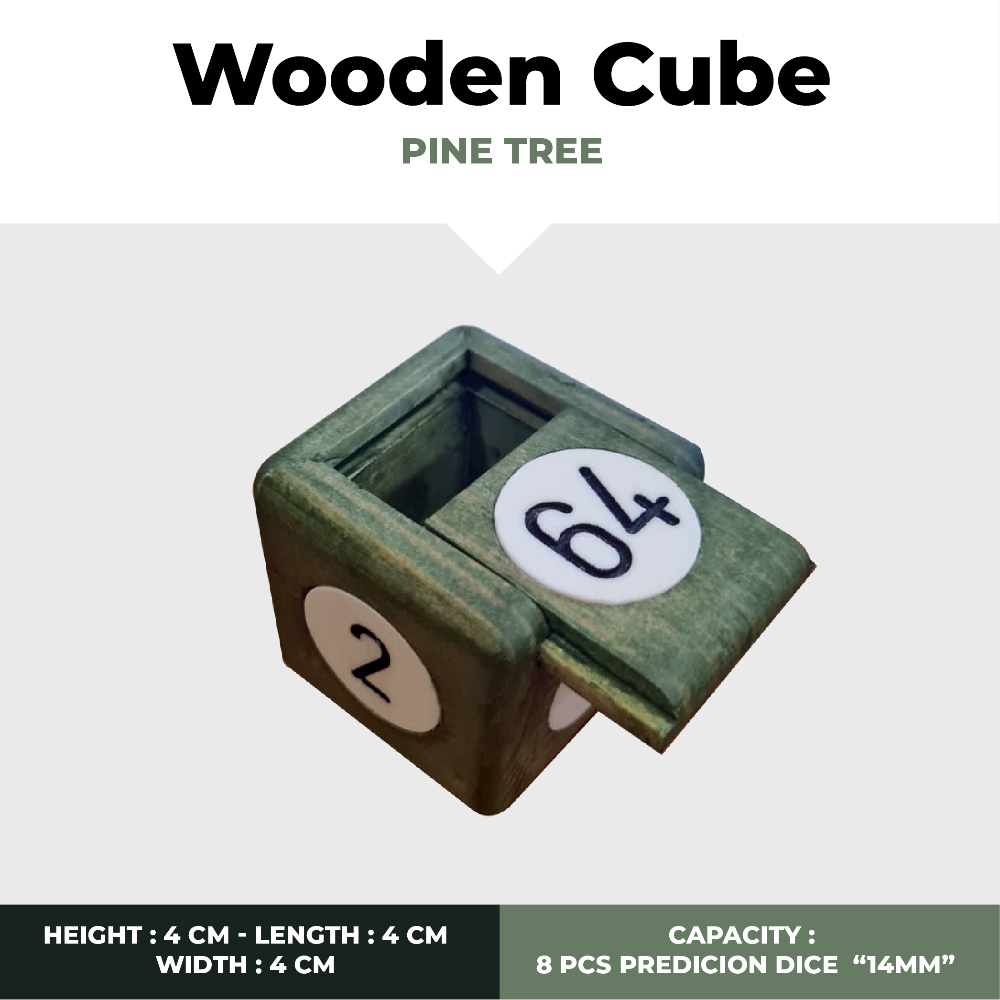 Wooden Cube - Pine Tree