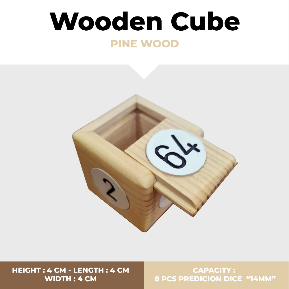 Wooden Cube - Pine Tree