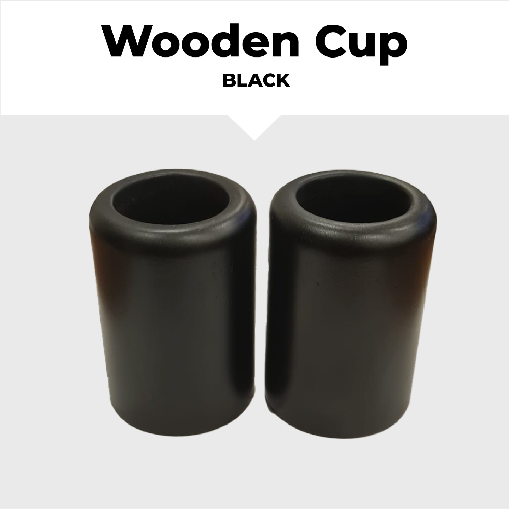 WOODEN CUPS - Black